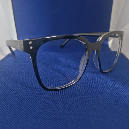 Armazón de ACETATO con forma cuadrada GRANDE marca ALTERNA + Cristales Ópticos CR39 con capa AR, protección 100% UV.
