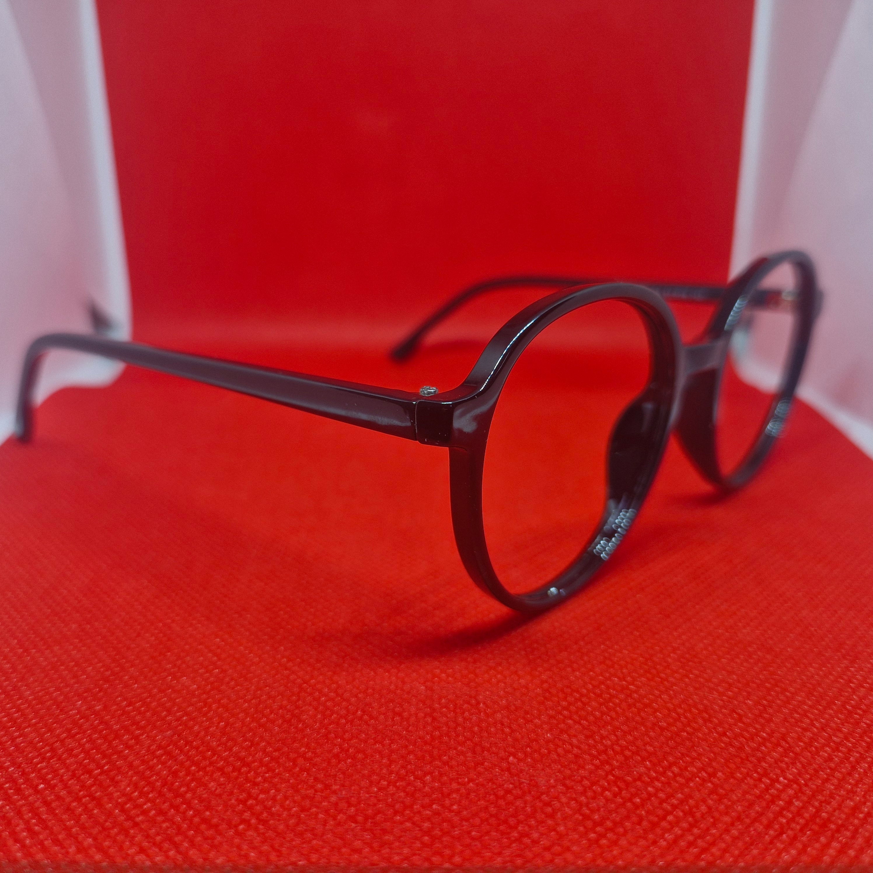 Armazón de ACETATO redondo marca ALTERNA + Cristales Ópticos CR39 con capa AR, protección 100% UV.
