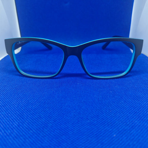 Armazón de ACETATO de 2 colores marca ALTERNA + Cristales Ópticos CR39 con capa AR, protección 100% UV.