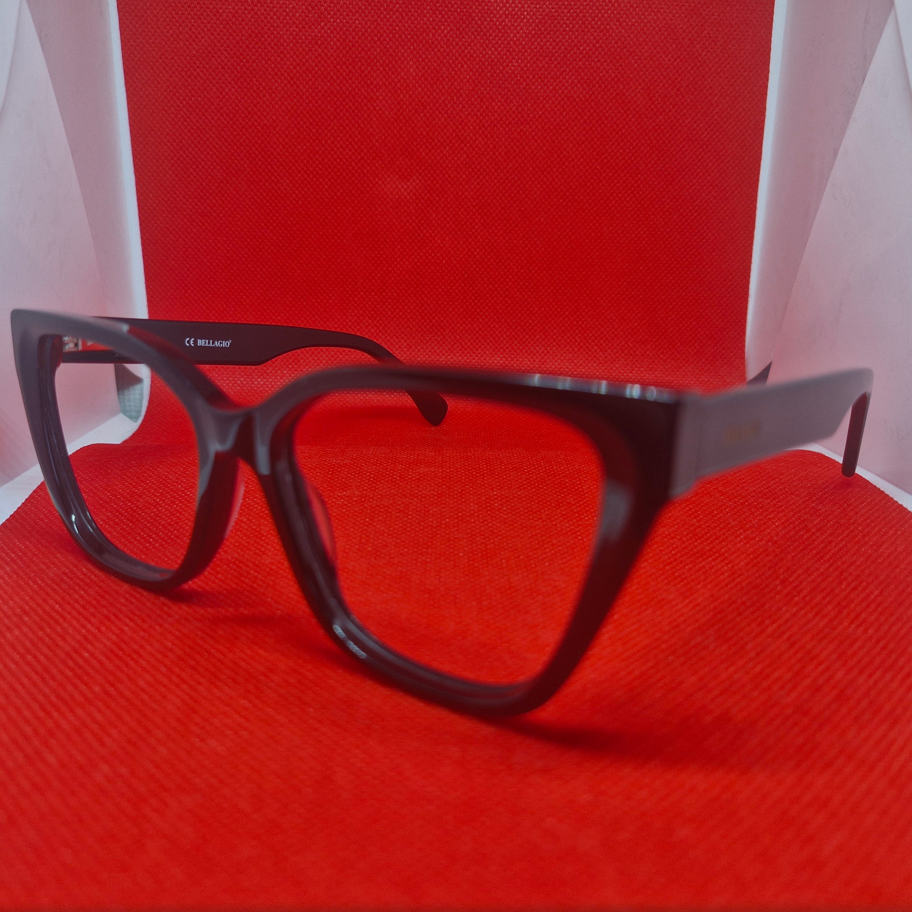Armazón de ACETATO marca BELLAGIO + Cristales Ópticos CR39 con capa AR, protección 100% UV.
