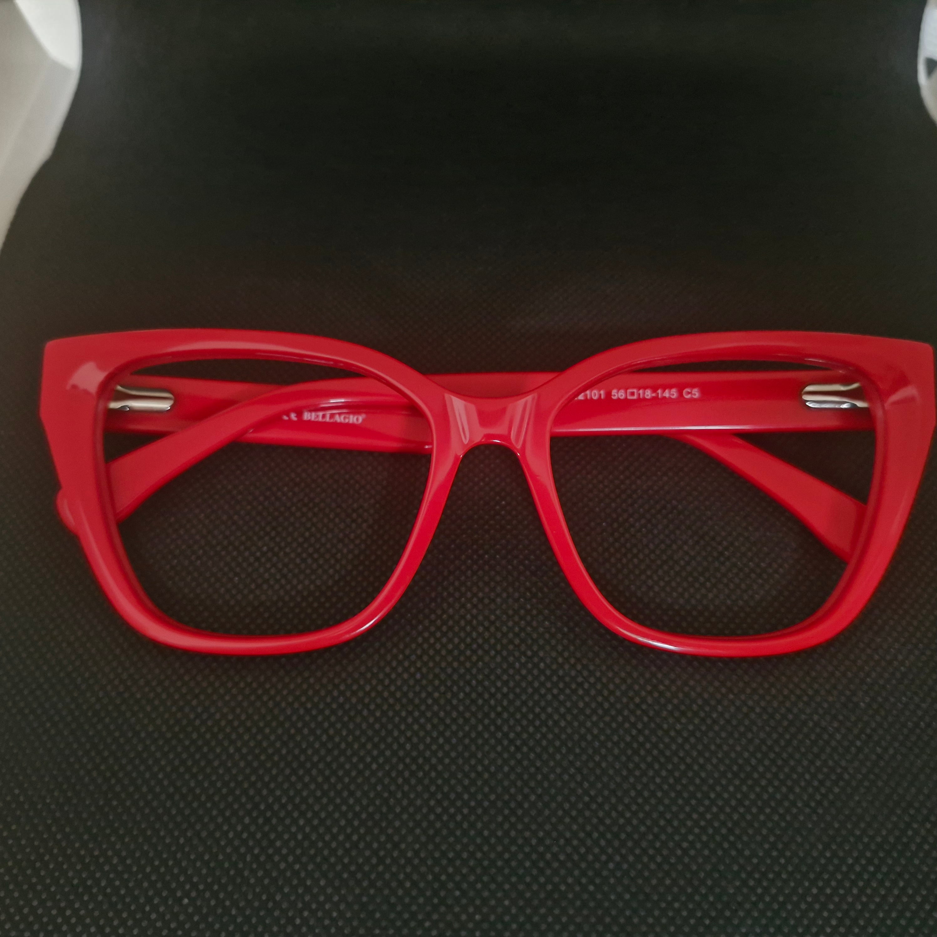 Armazón de ACETATO marca BELLAGIO + Cristales Ópticos CR39 con capa AR, protección 100% UV.