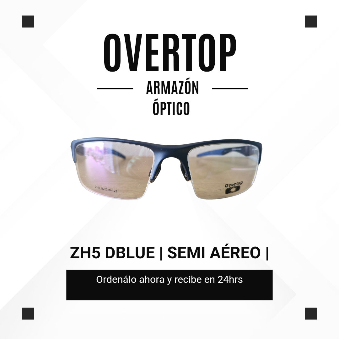 Armazón de ALUMINIO marca OVERTOP Ranurado CURVO + Cristales ÓPTICOS de Policarbonato con capa AR, protección 100% UV.