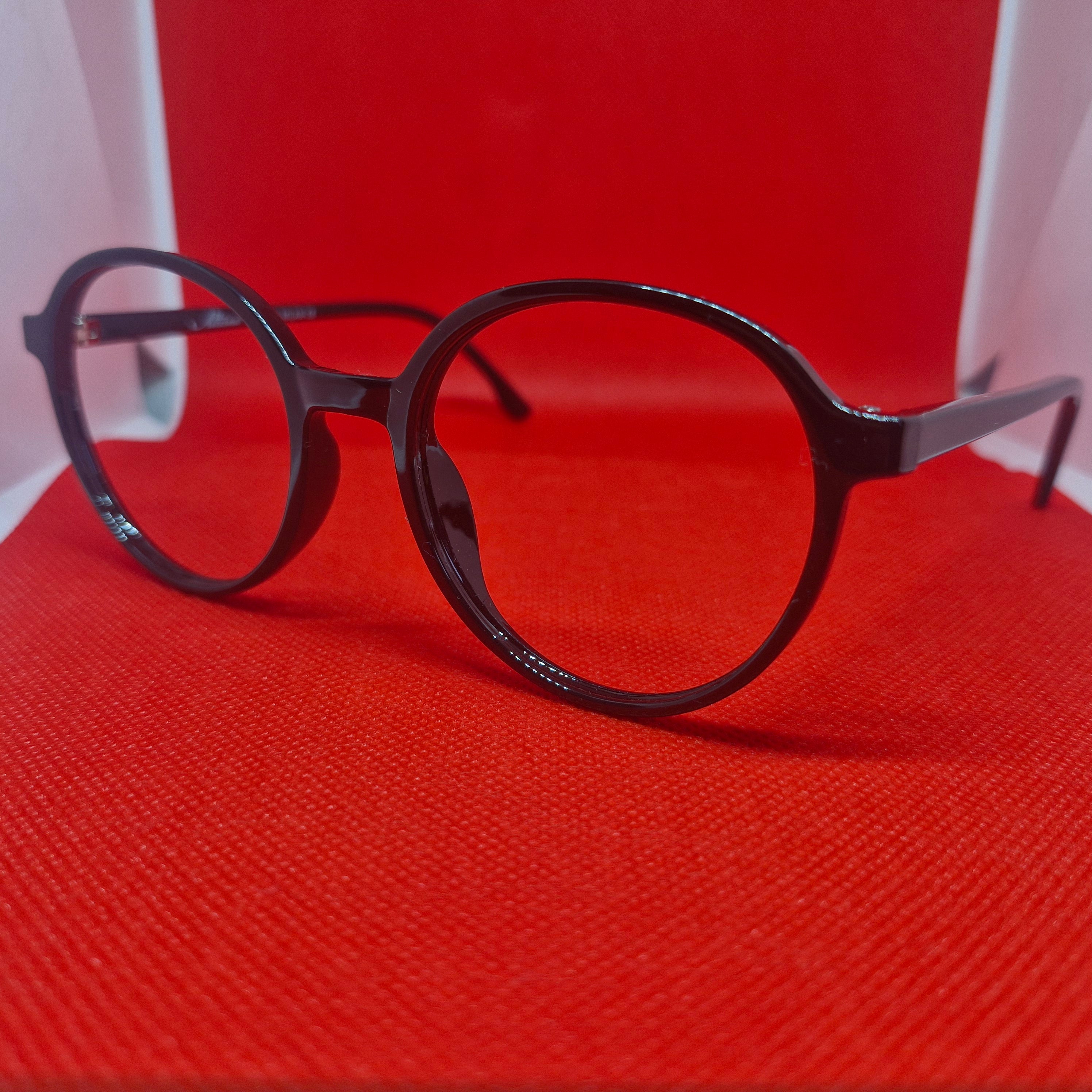Armazón de ACETATO redondo marca ALTERNA + Cristales Ópticos CR39 con capa AR, protección 100% UV.
