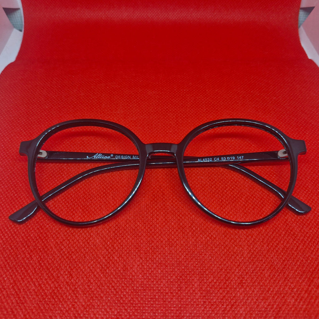 Armazón de ACETATO redondo marca ALTERNA + Cristales Ópticos CR39 con capa AR, protección 100% UV.