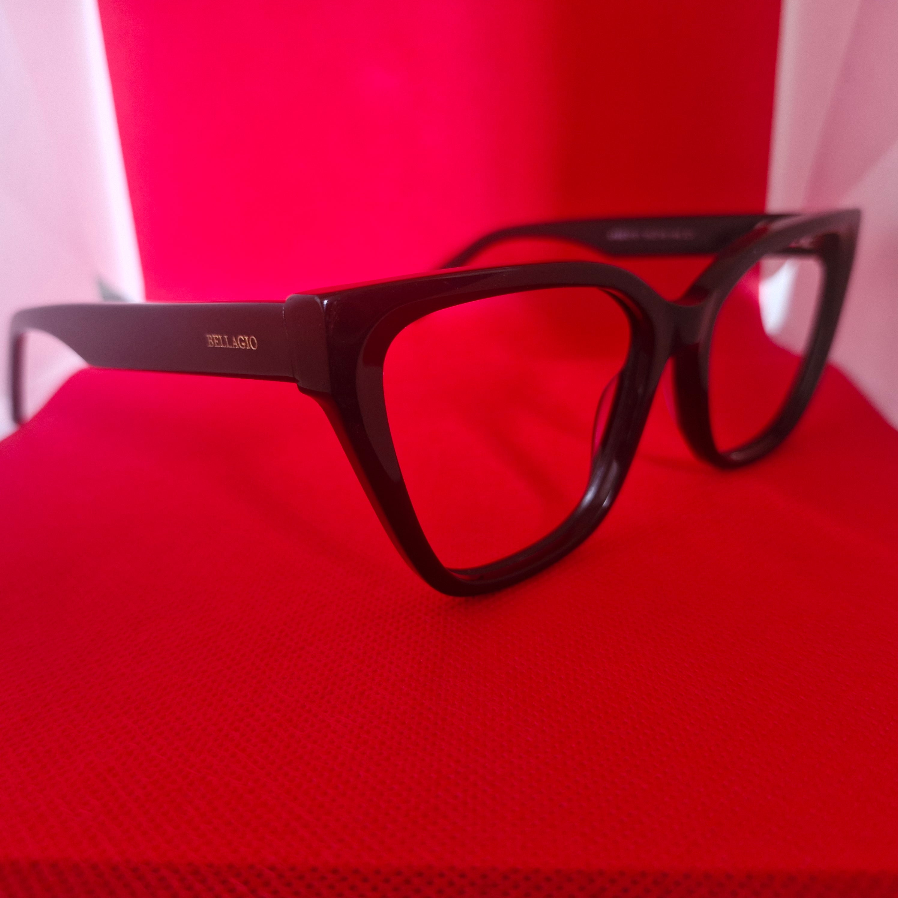 Armazón de ACETATO marca BELLAGIO + Cristales Ópticos CR39 con capa AR, protección 100% UV.