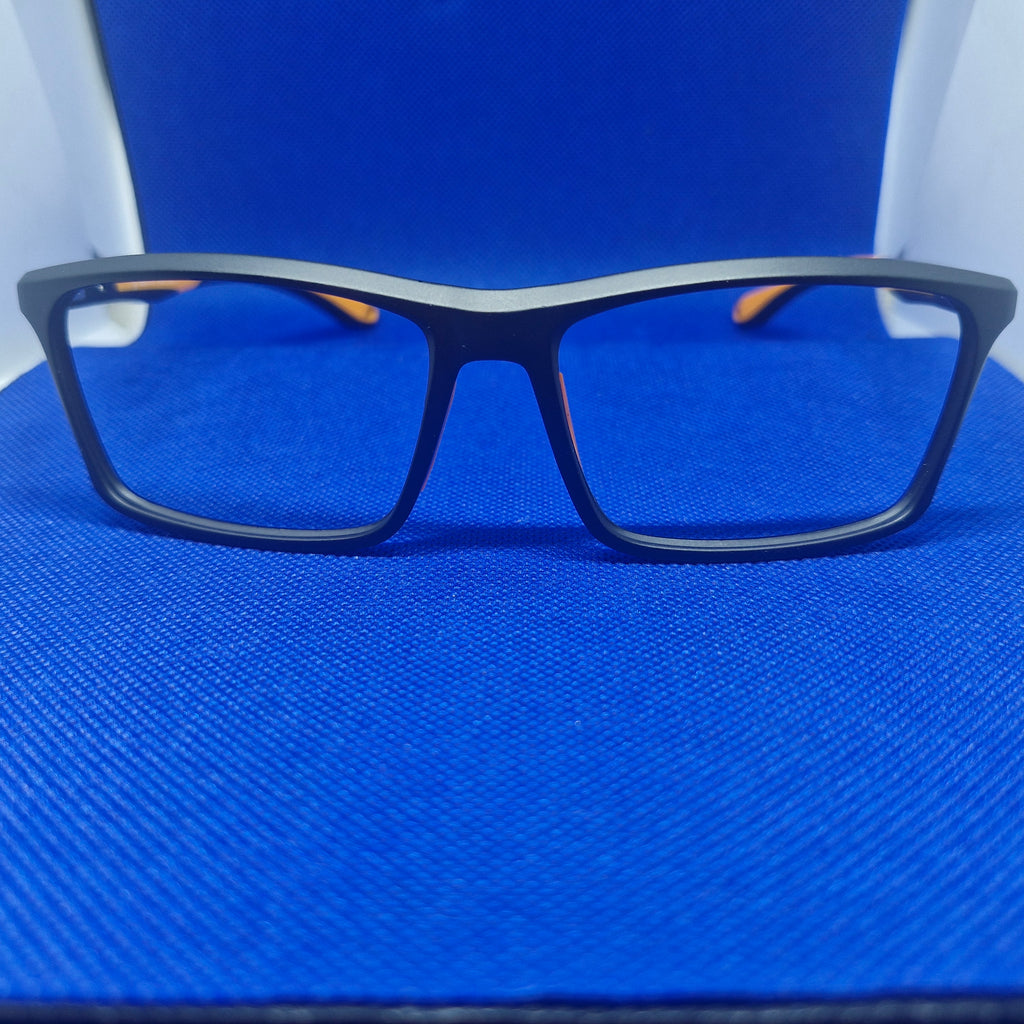 Armazón en TR90 marca MOCATTO Negro y varillas de colores  + Cristales Ópticos CR39 con capa AR, protección 100% UV.